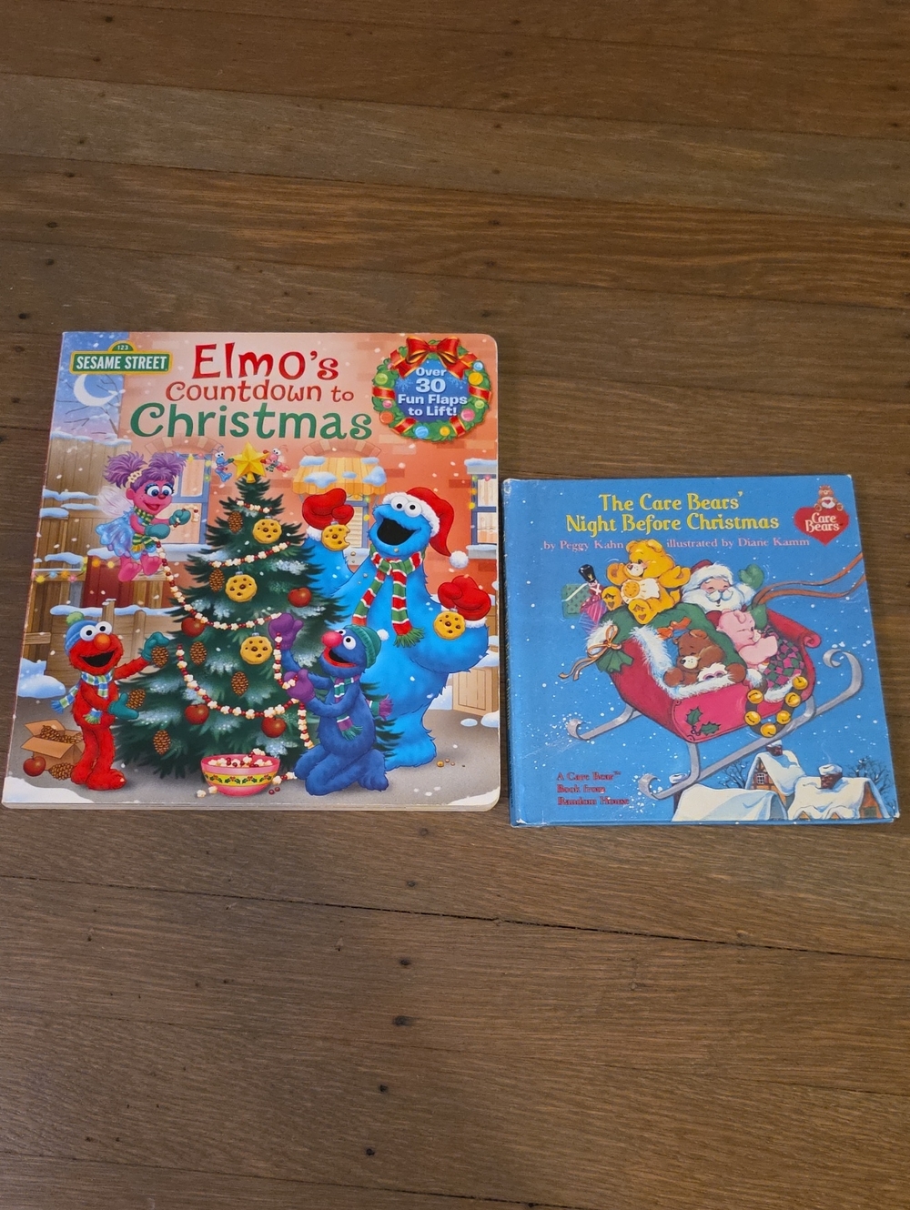 Christmas Books : Elmo's Countdown to Christmas & Care Bears Night Before Xmas